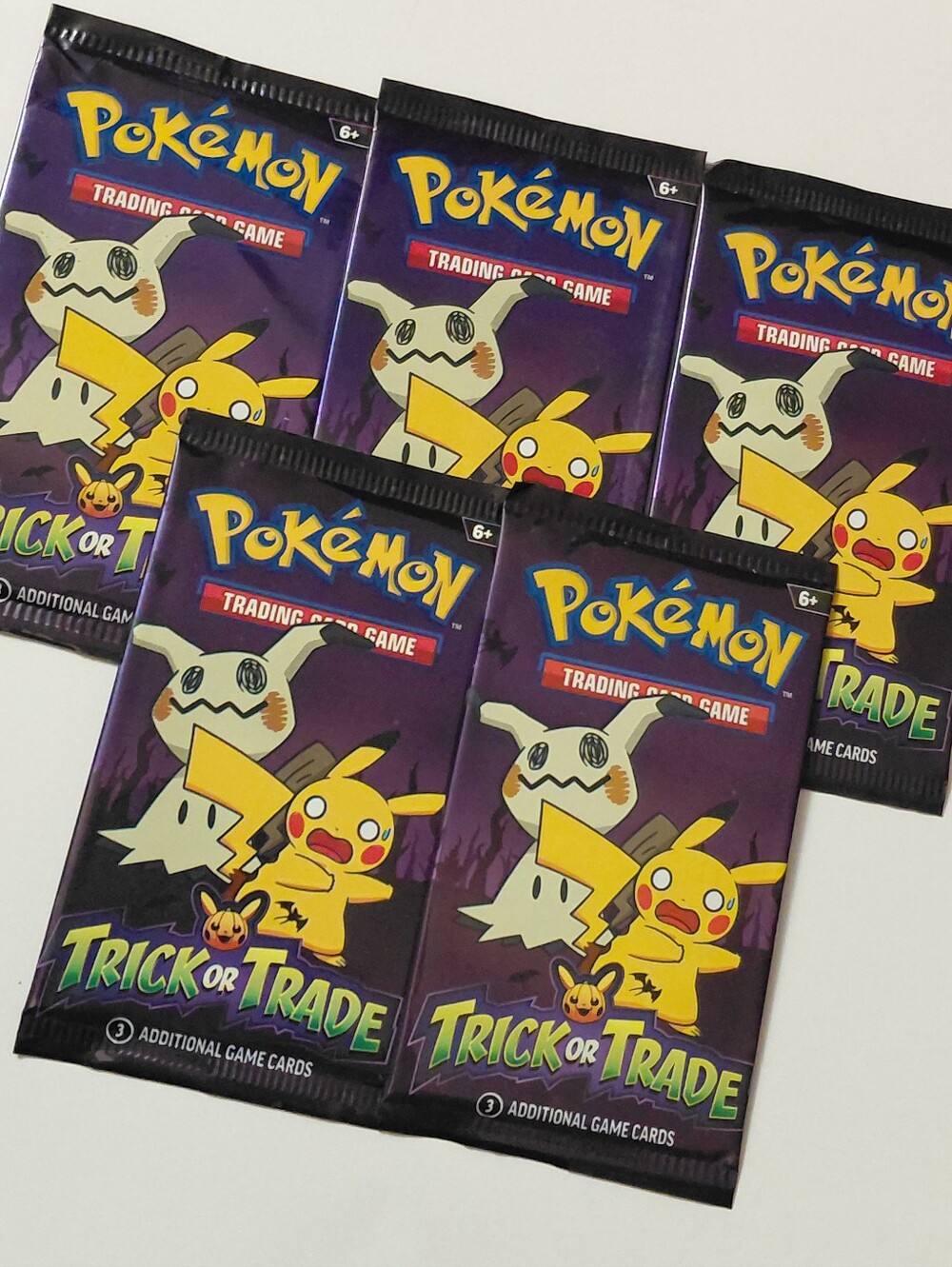 5 Sealed Pack Lot - Pokemon Trick Or Trade 2023